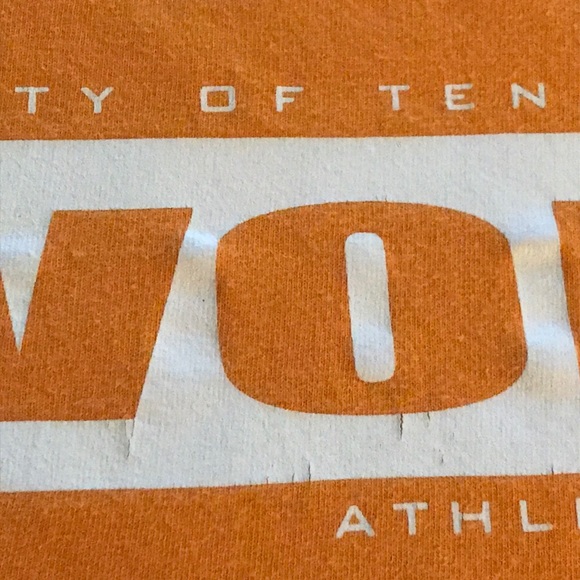 Adidas Small UT VOLS 100%Cotton Shortsleeve Tshirt Orange White Good Condition - Picture 5 of 6